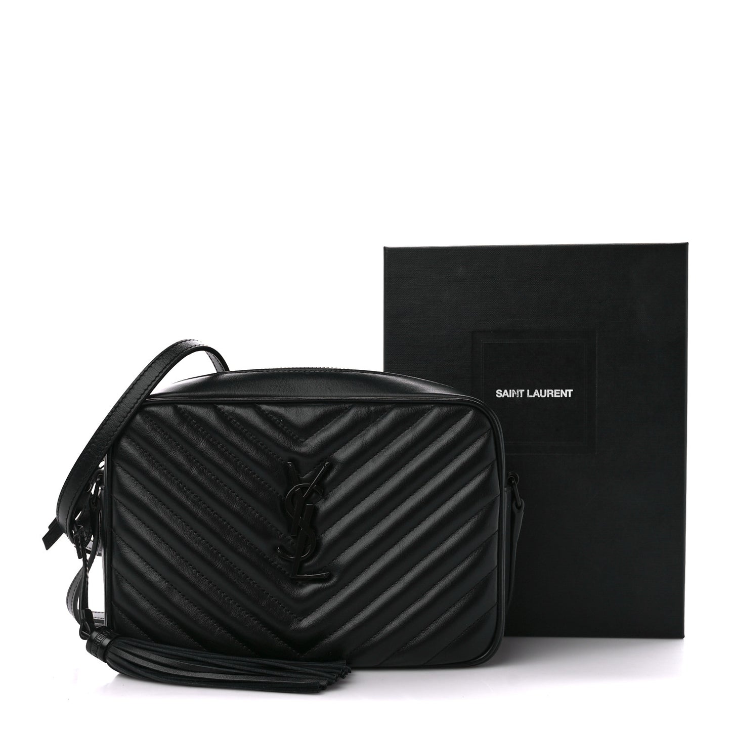 Calfskin Matelasse Monogram Monochrome Lou Camera Bag Black