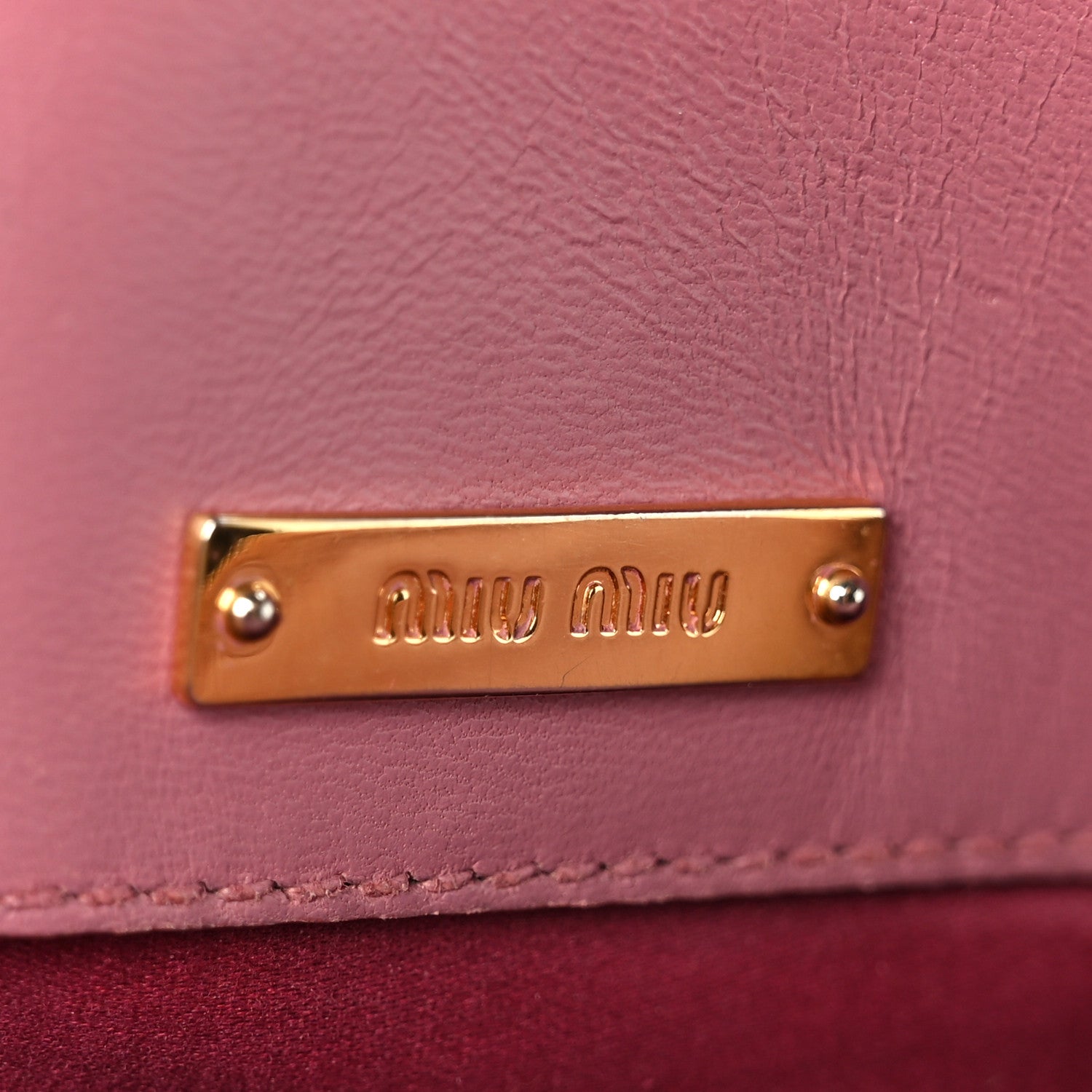 Miu Miu Vitello Lux Matelasse Double Zip Shoulder Bag Rosa 1827793