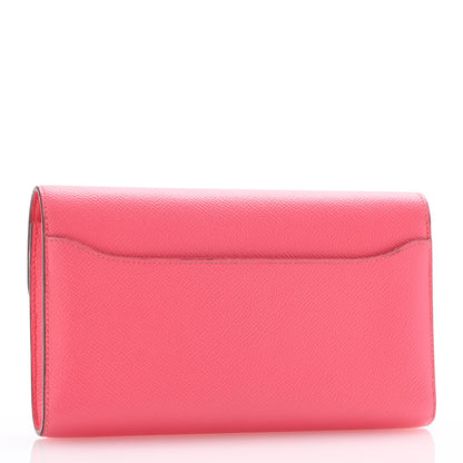 Hermes Epsom Constance Long Wallet Rose Azalee 3 of 11