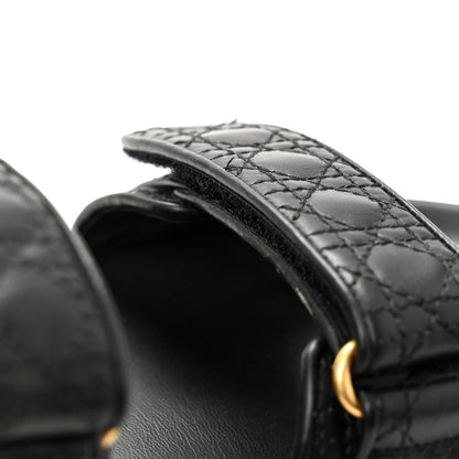 Christian Dior Calfskin Cannage Dioract 10mm Sandals 38.5 Black 10 of 11