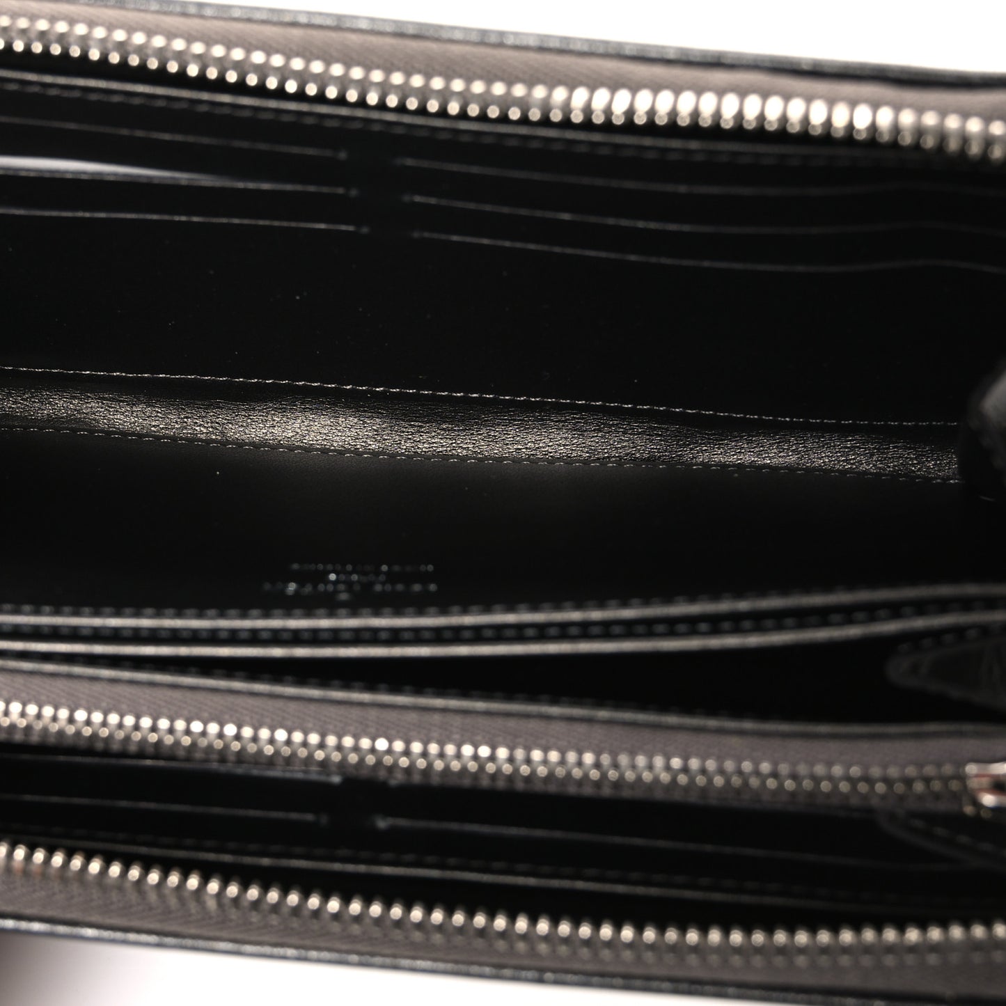 Lambskin Embossed Monogram Coussin Zippy Wallet Anthracite