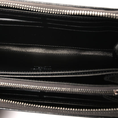 Louis Vuitton Lambskin Embossed Monogram Coussin Zippy Wallet Anthracite 5 of 6