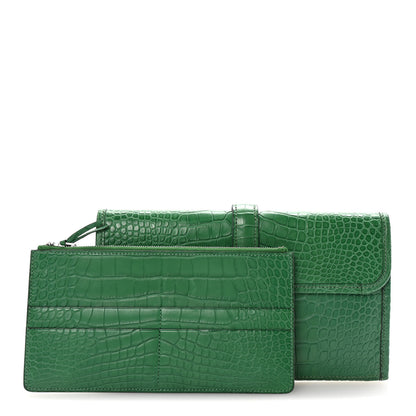 Hermes Matte Alligator Jige Duo Clutch Cactus 3 of 8