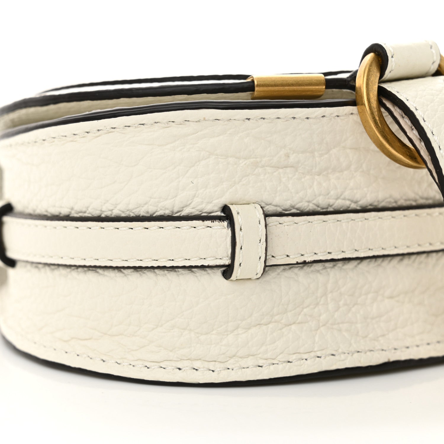 Chloe Calfskin Nano Marcie Saddle Bag White 9 of 12