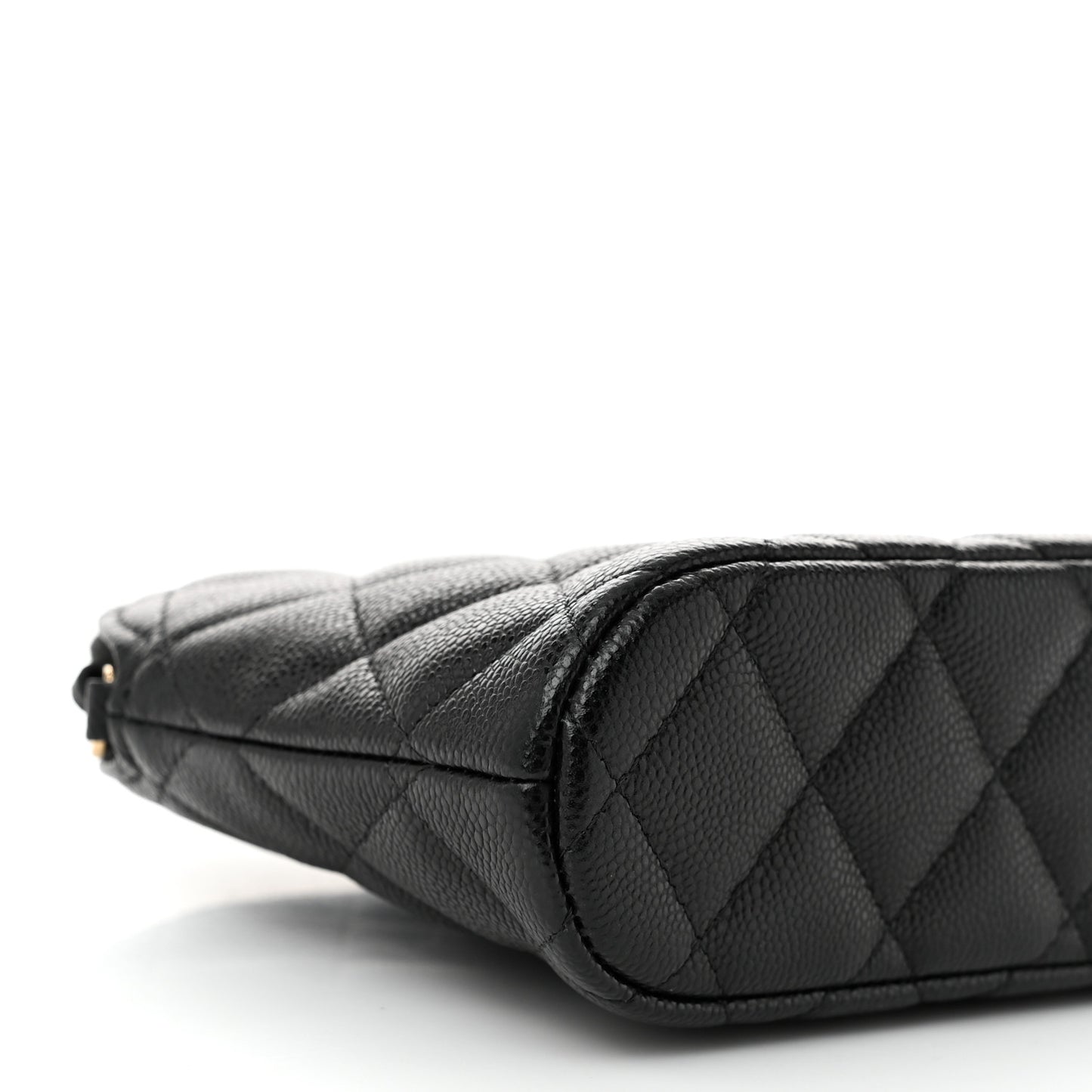 Caviar Quilted Classic Clutch with Chain Black