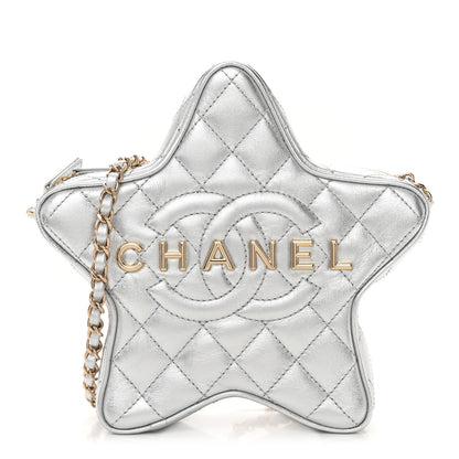 Chanel Metallic Lambskin Walk Of Fame Bag Silver 1 of 12