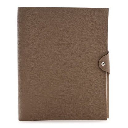 Hermes Togo Ulysse GM Notebook Cover Etoupe 1 of 10