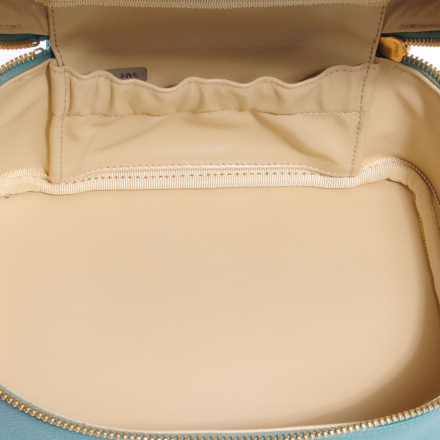 Chanel Caviar Vanity Cosmetic Bag Green 6 of 8