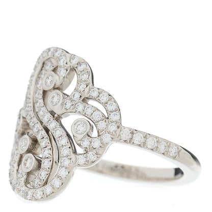 Tiffany Platinum Diamond Enchant Double Heart Ring 52 6 3 of 5