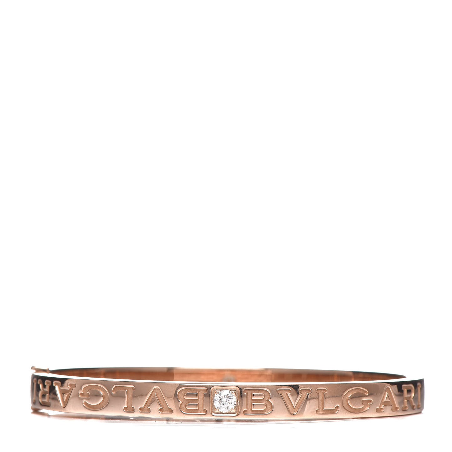 18K Rose Gold Diamond B.Zero1 Essential Bangle Bracelet S