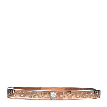 Bulgari 18K Rose Gold Diamond B.Zero1 Essential Bangle Bracelet S 3 of 7