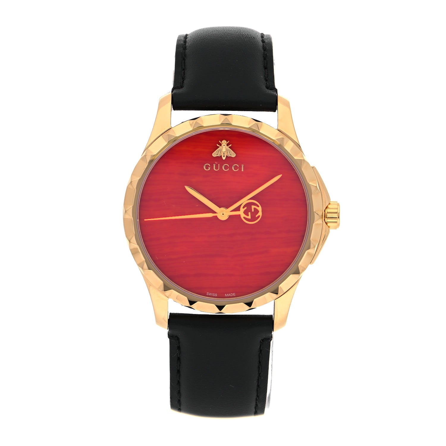 Gucci Stainless Steel Calfskin 38mm G-Timeless Quartz Watch Coral 1 of 5