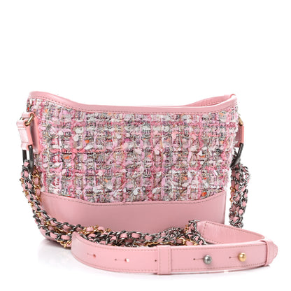 Chanel Tweed Calfskin Small Gabrielle Hobo Light Pink 2 of 4