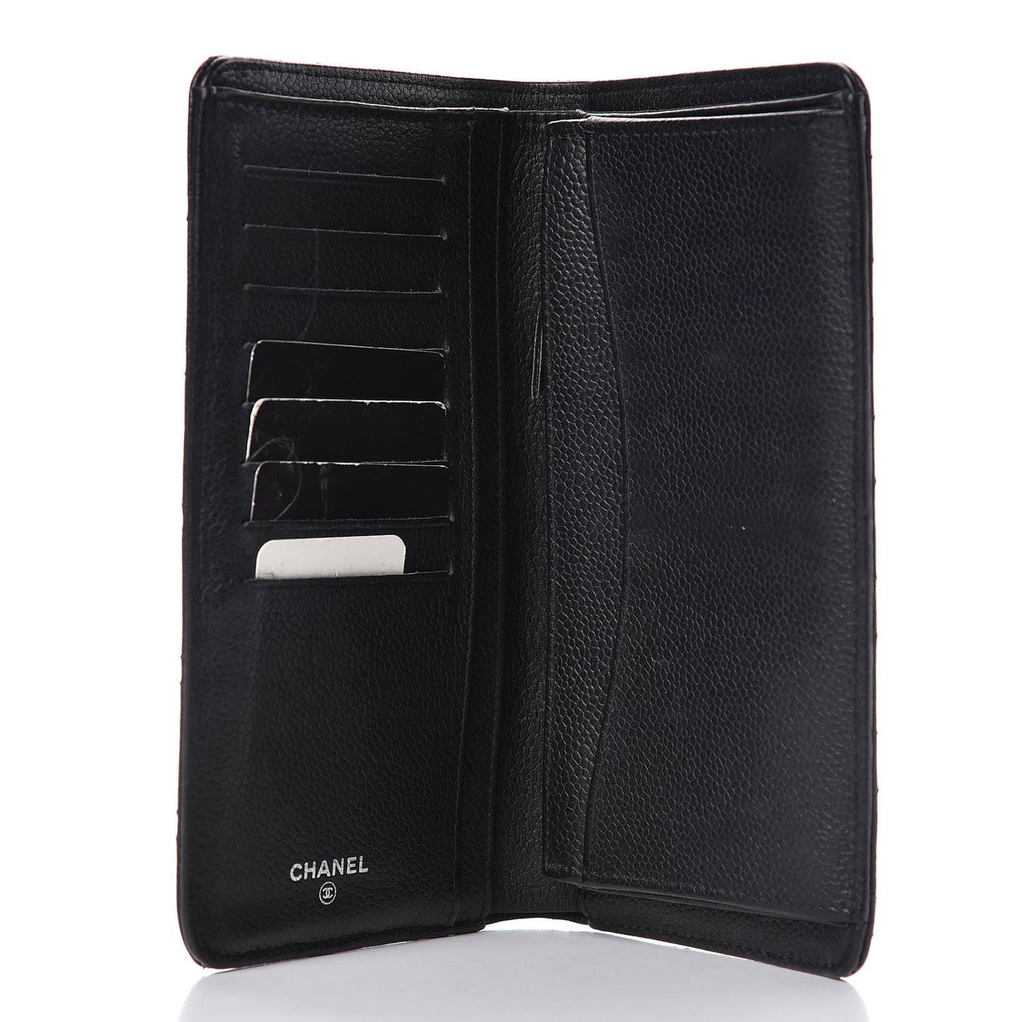 Caviar Quilted Yen Wallet Black