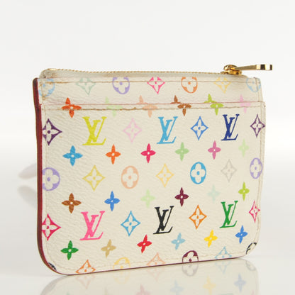 Louis Vuitton Monogram Multicolor Key Pouch White Litchi 5 of 16