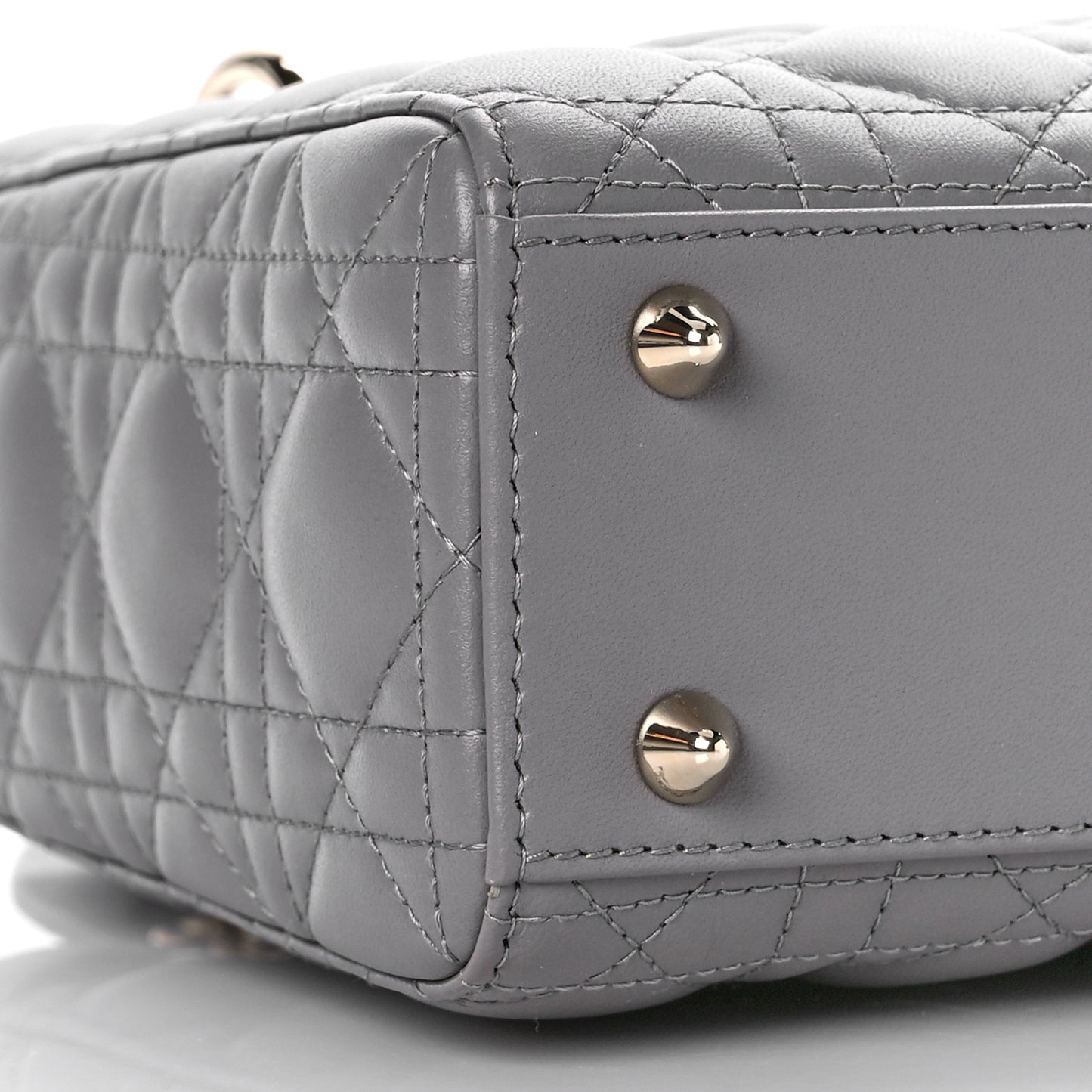 Lambskin Cannage Small My ABCDior Lady Dior Grey