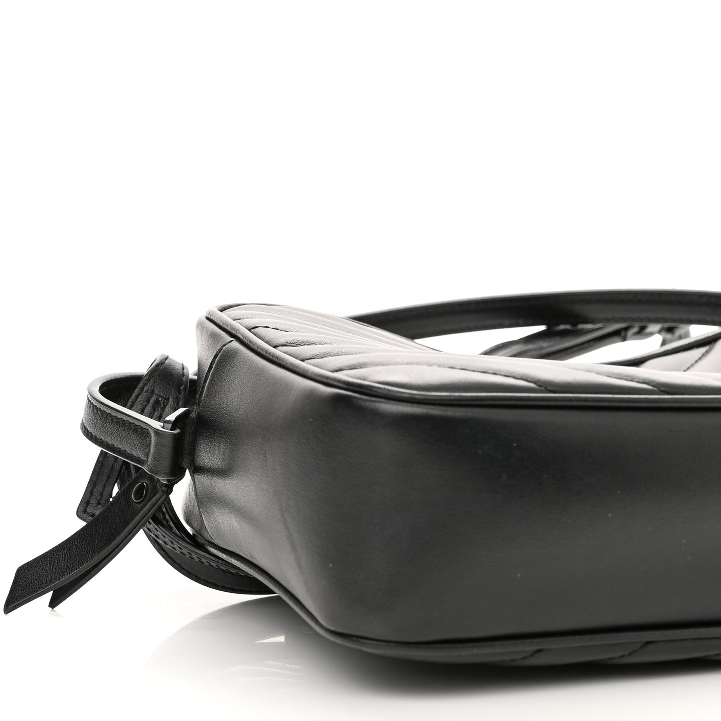 Calfskin Matelasse Monogram Lou Camera Bag Black
