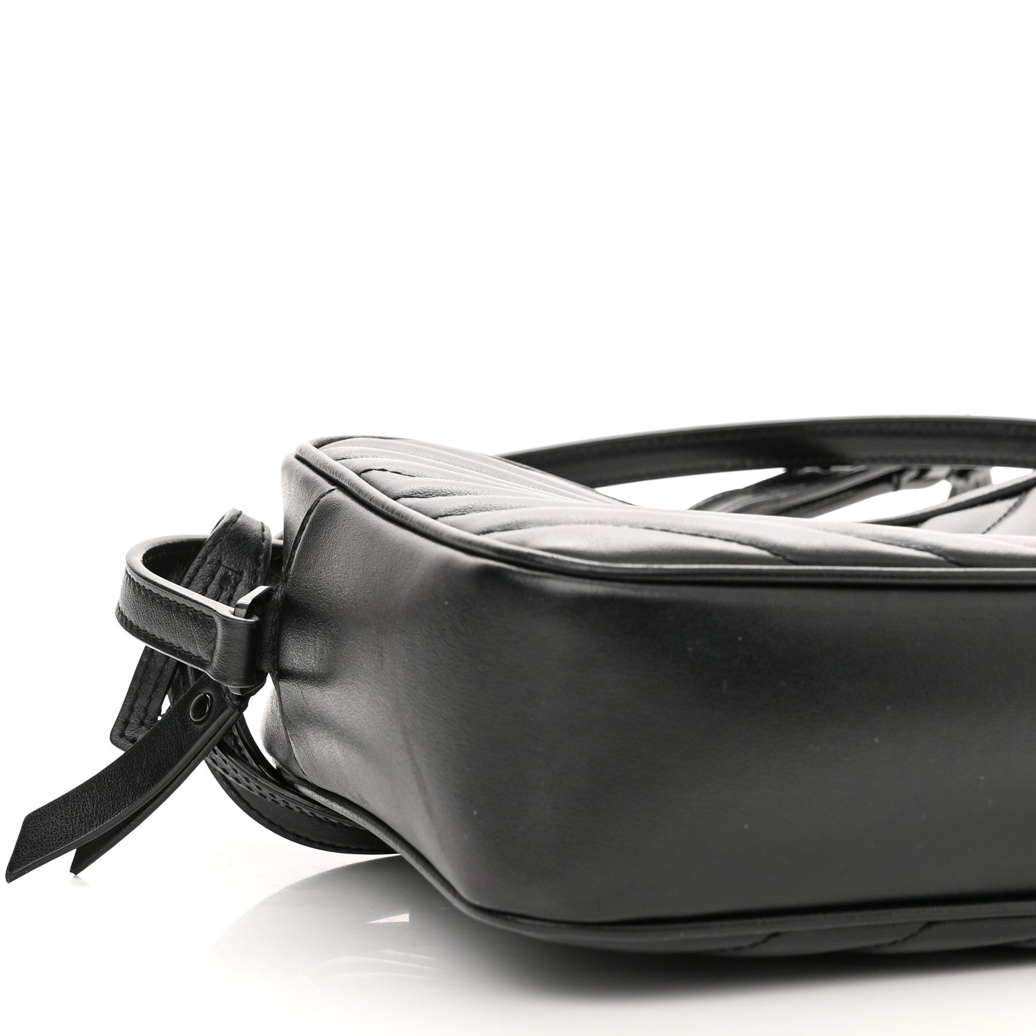Saint Laurent Calfskin Matelasse Monogram Lou Camera Bag Black 8 of 9
