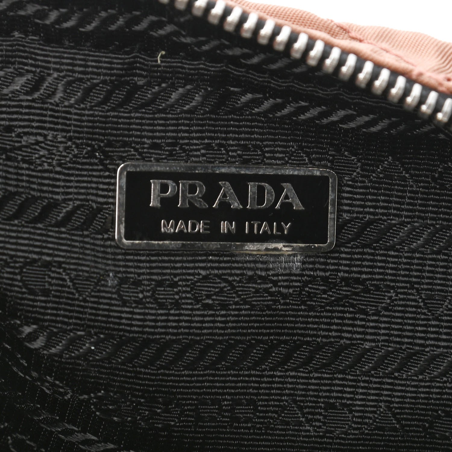Prada Tessuto Nylon Saffiano Impunturato Quilted Pochette Cammello Black 7 of 7