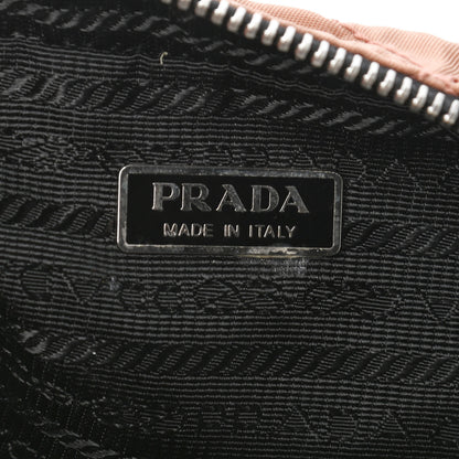 Prada Tessuto Nylon Saffiano Impunturato Quilted Pochette Cammello Black 7 of 7