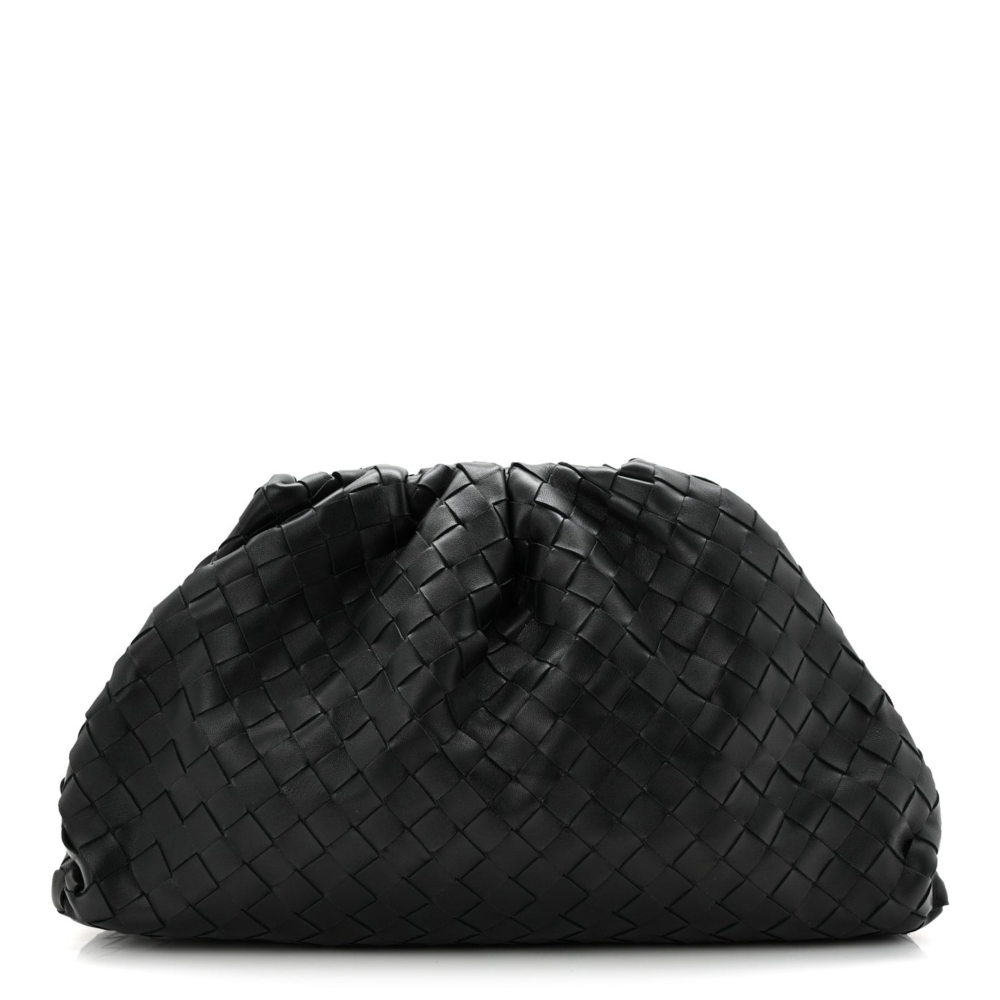 Nappa Maxi Intreccio The Pouch Oversized Clutch Black