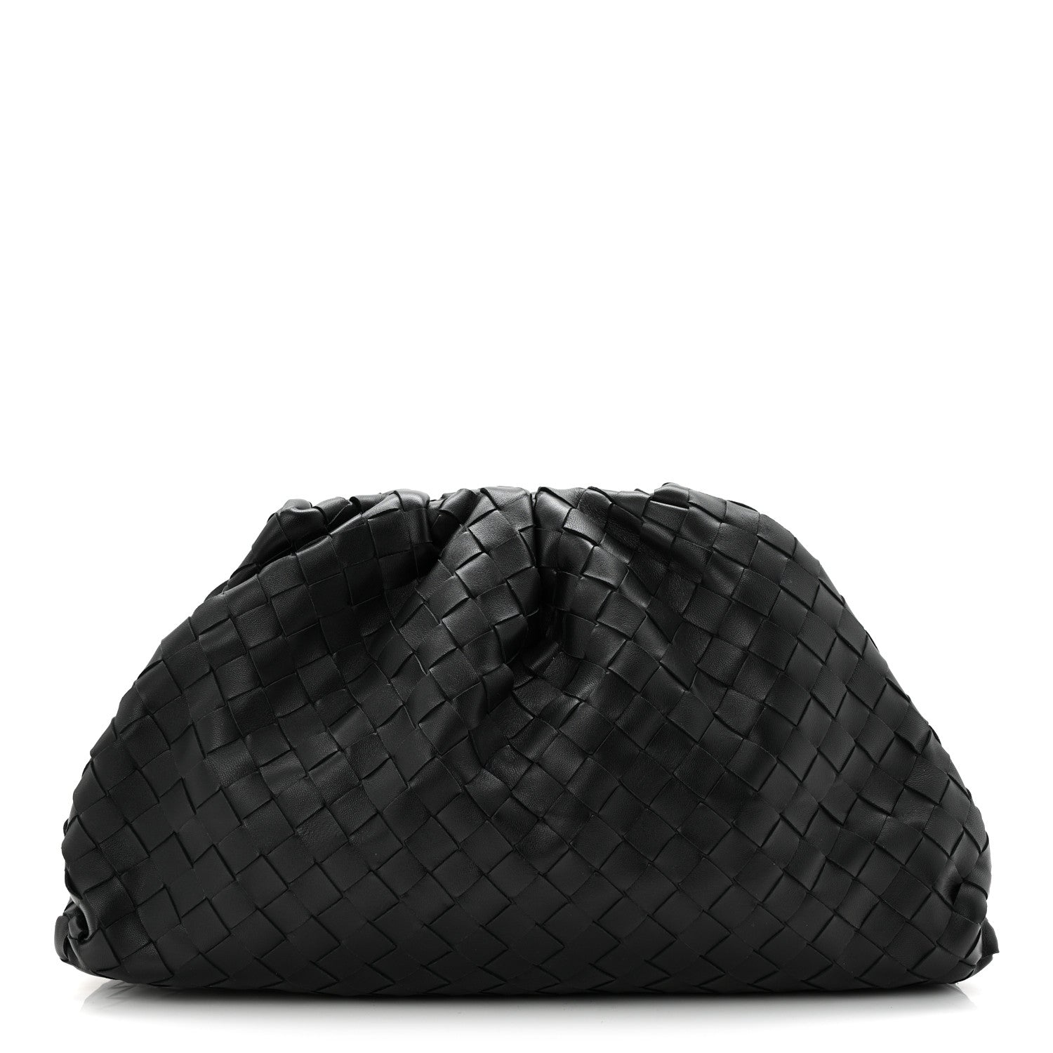 Bottega Veneta Nappa Maxi Intreccio The Pouch Oversized Clutch Black 1 of 10