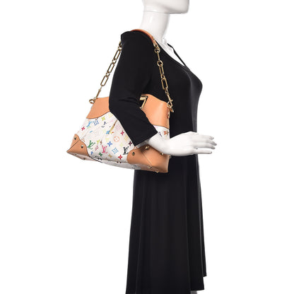 Louis Vuitton Monogram Multicolor Judy MM White 2 of 14