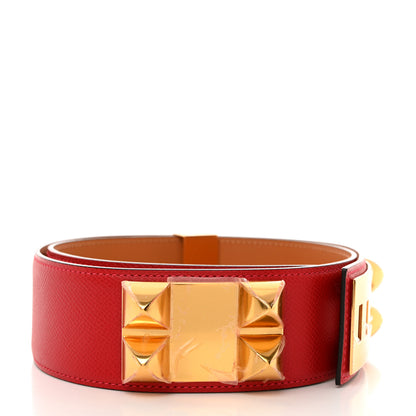 Hermes Epsom Collier De Chien CDC Belt 75 30 Rouge Casaque 3 of 7