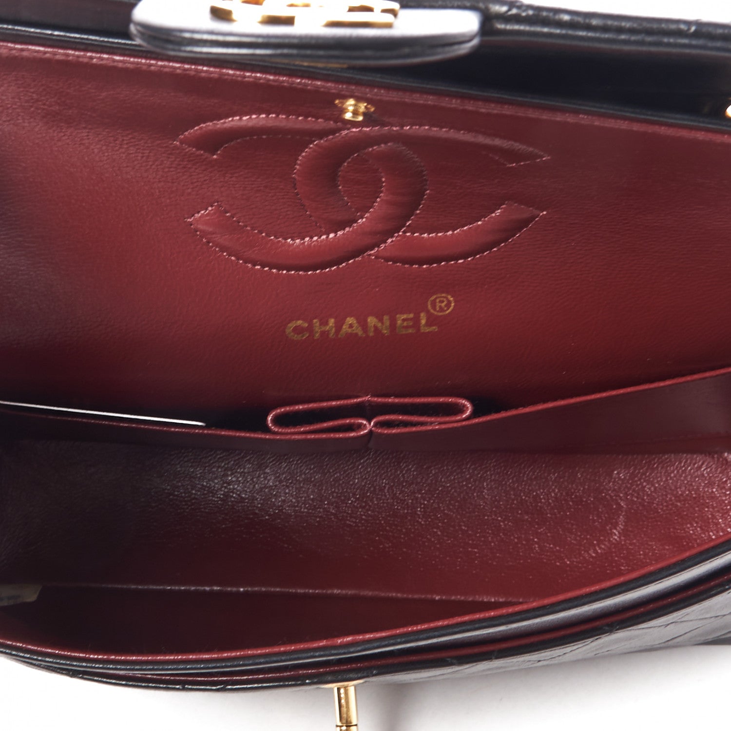 Chanel Lambskin Quilted Medium Double Flap Black 5 of 10