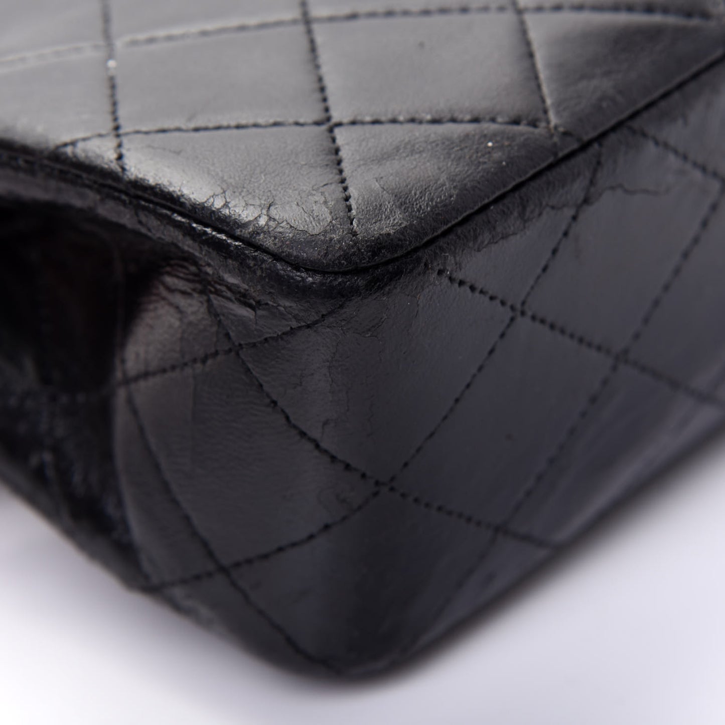 Lambskin Quilted Medium Single Flap Black