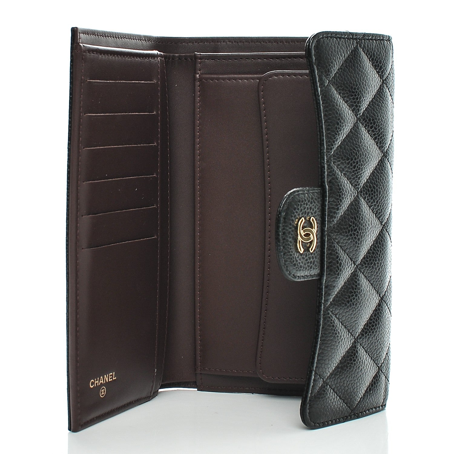 Chanel Caviar Quilted Large Flap Wallet Black 4 of 7