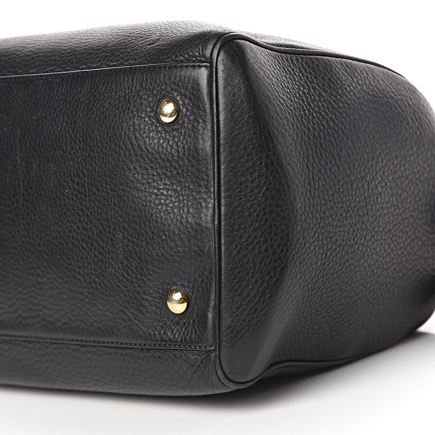 Cervo Embossed Vitello Signature Duffle Bag Black