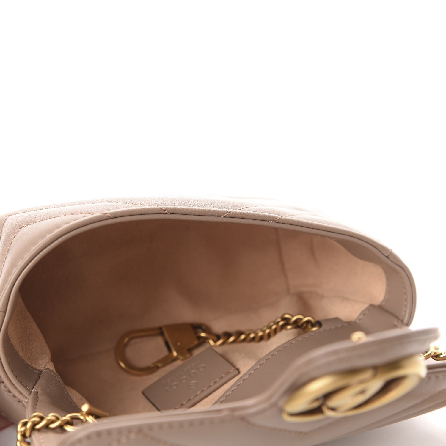 Gucci Calfskin Matelasse Super Mini GG Marmont Shoulder Bag Porcelain Rose 4 of 10