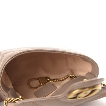 Gucci Calfskin Matelasse Super Mini GG Marmont Shoulder Bag Porcelain Rose 4 of 10