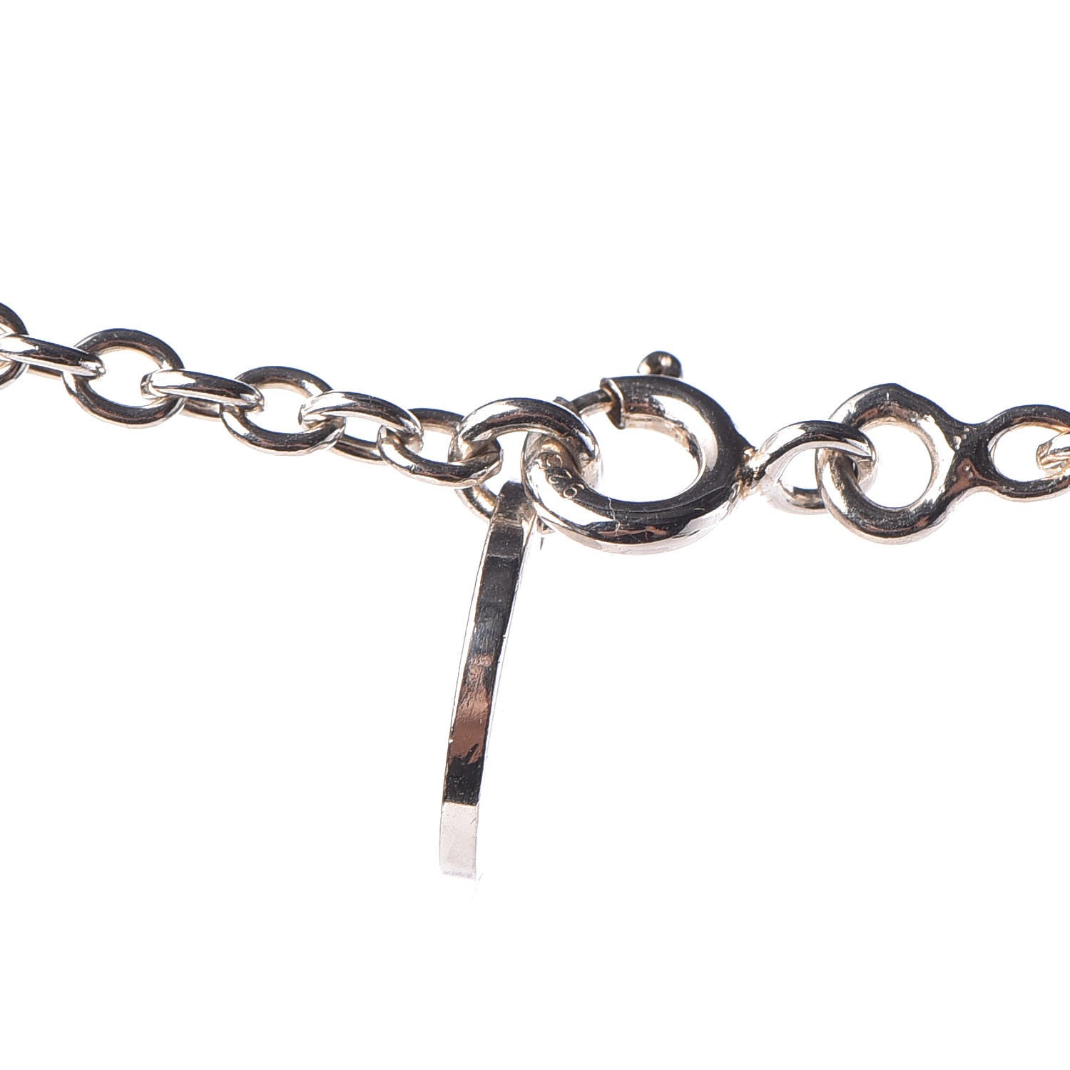 Hermes Sterling Silver 18K Rose Gold Confettis Long Necklace 4 of 5