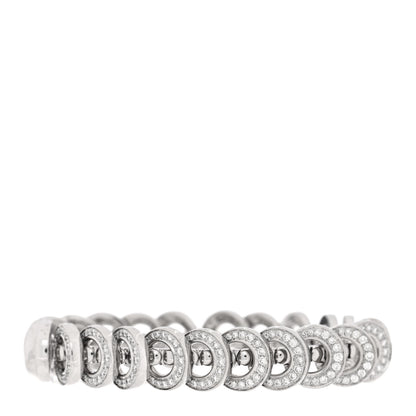 Cartier 18K White Gold Diamond Circular Link Bracelet 1 of 3