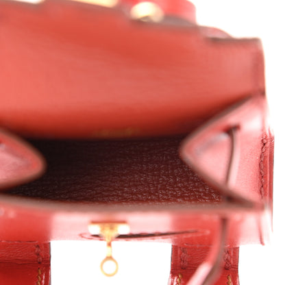 Hermes Tadelakt Chevre Mysore Kelly Quelle Idole Bag Charm Rose Sakura Sanguine Nata Sesame 4 of 7