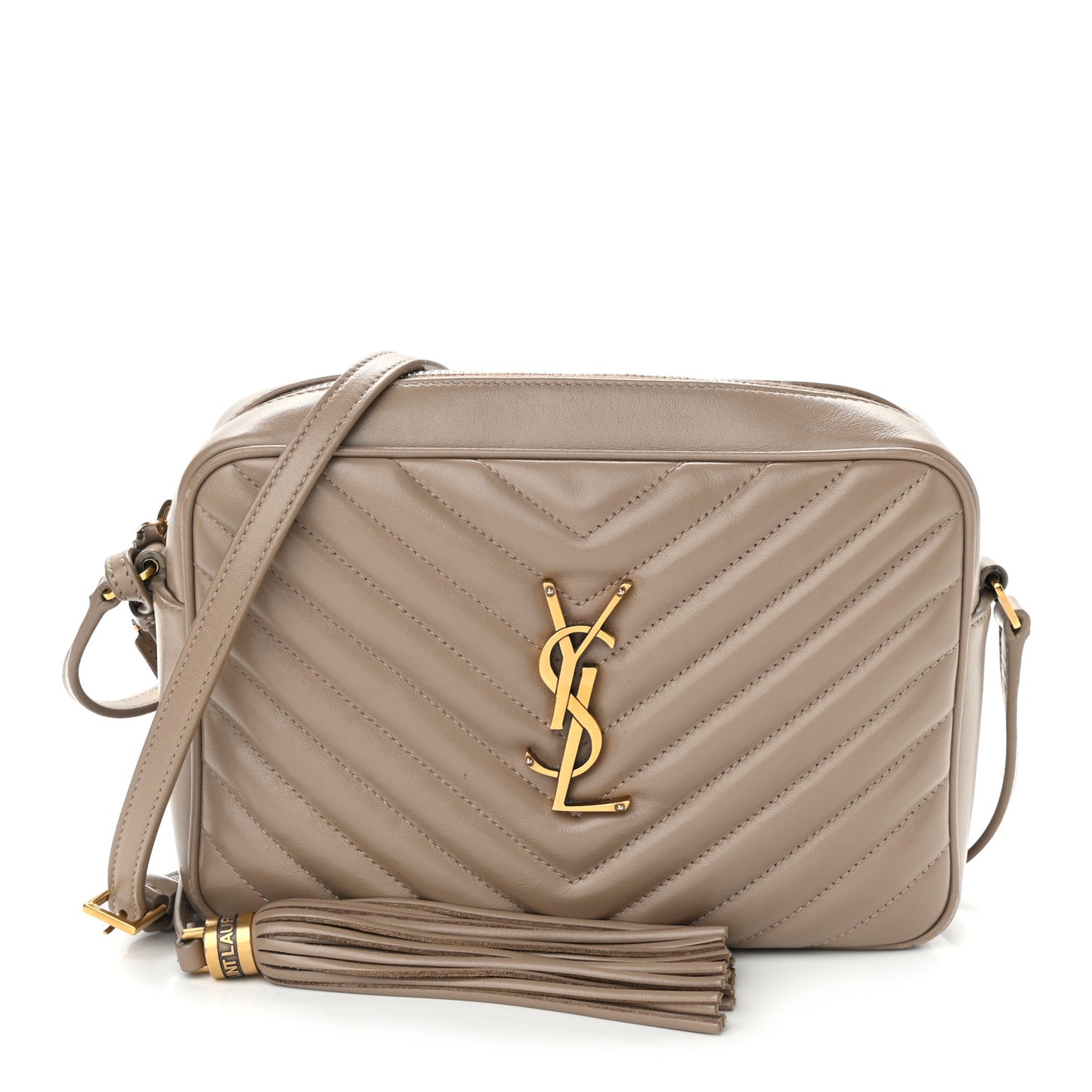 Calfskin Matelasse Monogram Lou Camera Bag Dusty Grey