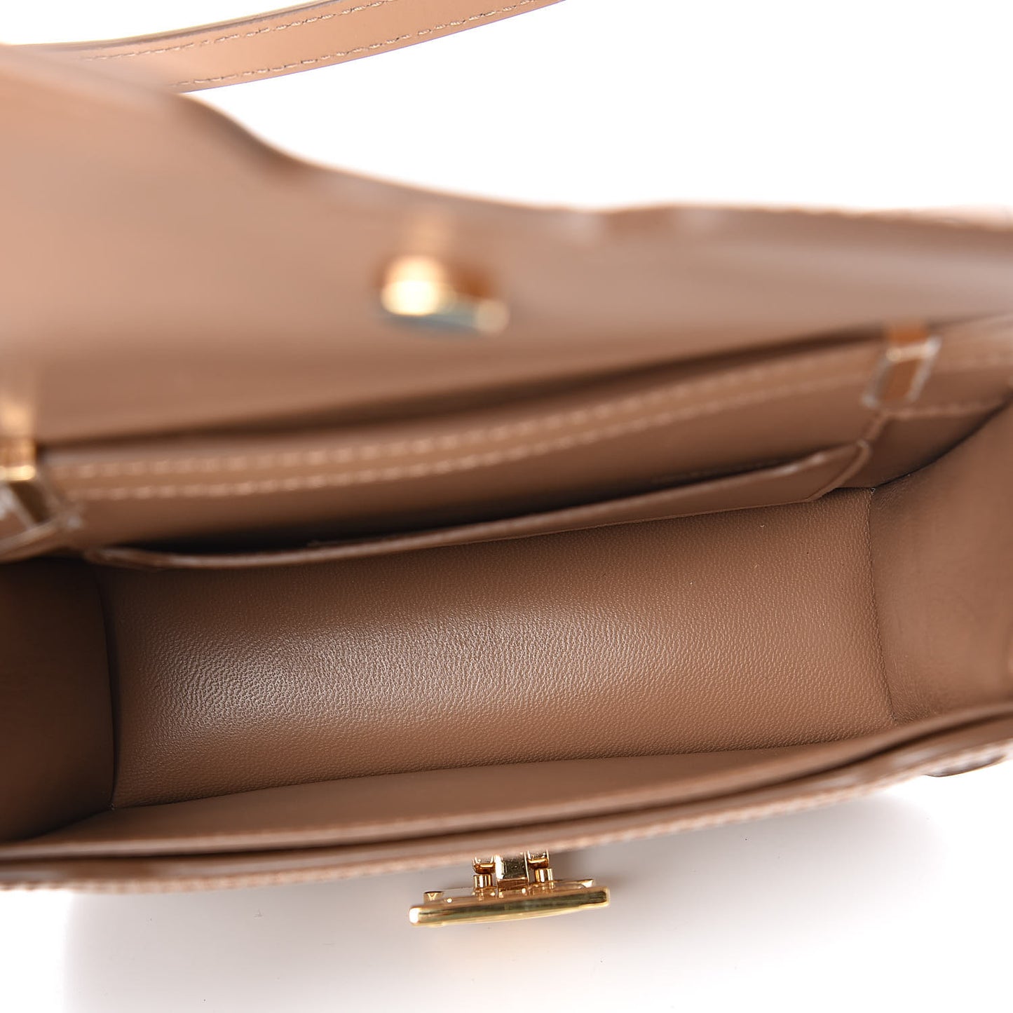 Calfskin Monogram Mini TB Bag Beige