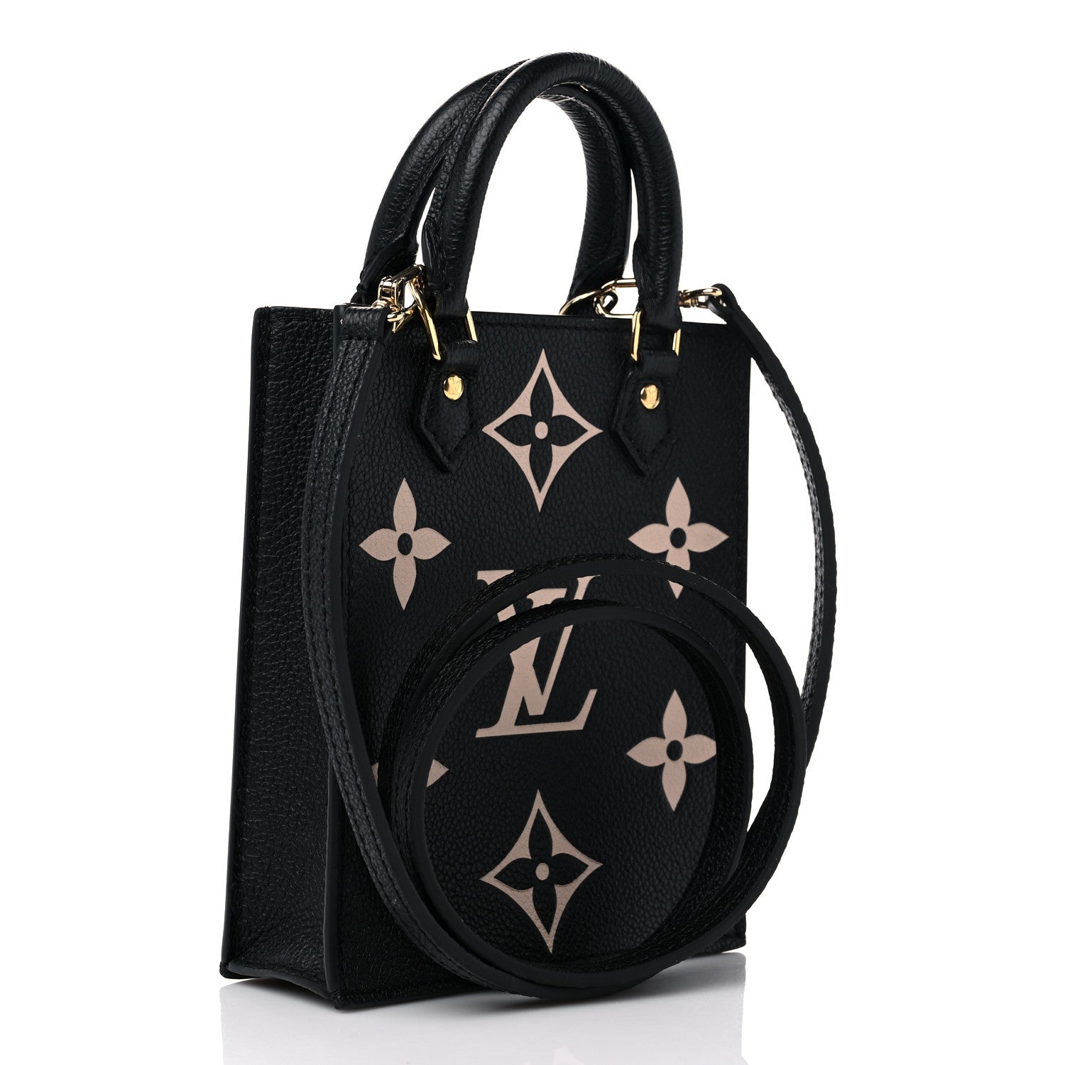 Louis Vuitton Empreinte Monogram Giant Petit Sac Plat Black Beige 3 of 10