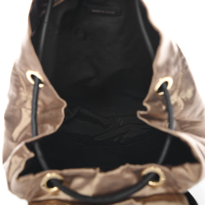 Burberry Metallic Satin Nylon Medium Rucksack Backpack Gold 5 of 7