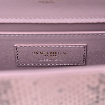 Saint Laurent Snakeskin Small Classic Monogram Kate Tassel Satchel Rose Brown 6 of 11