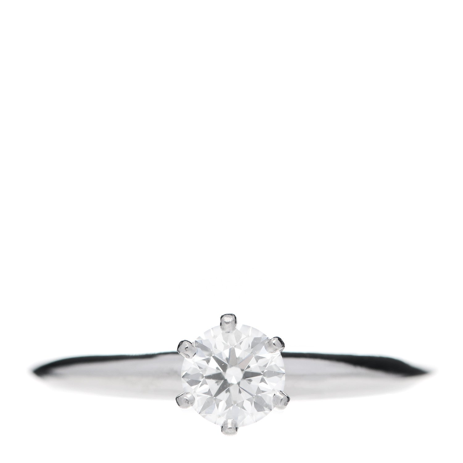 Tiffany Platinum Diamond .55ct Solitaire Engagement Ring 57 8 1 of 6