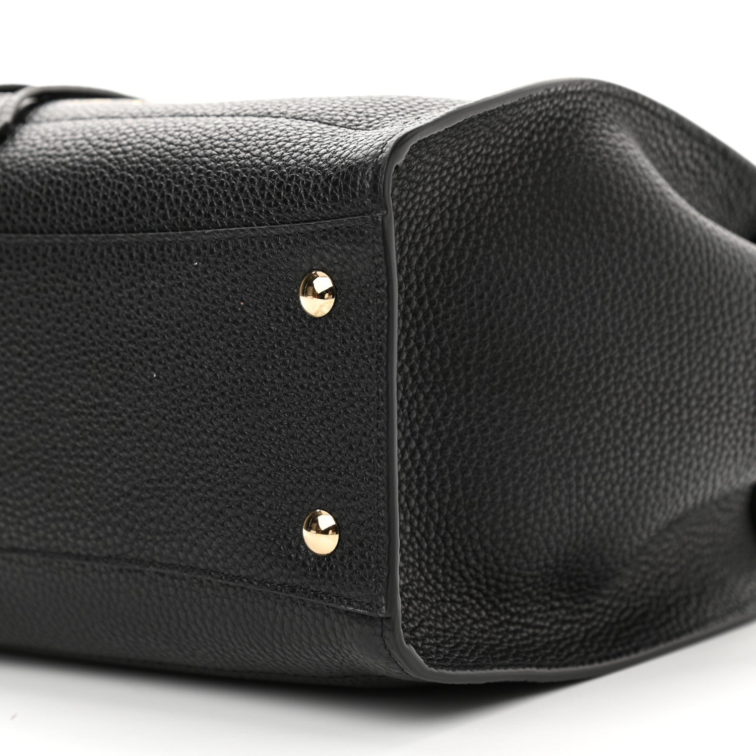 Salvatore Ferragamo Hammered Calfskin Double Handle Small Amy Tote Black 10 of 10