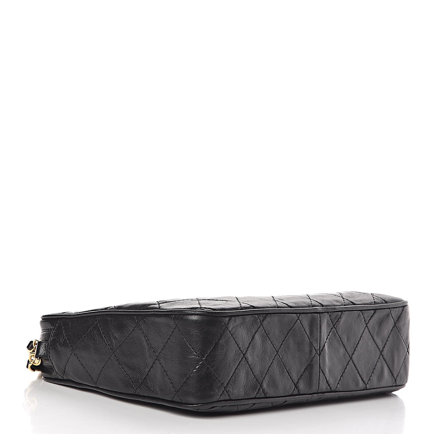 Chanel Lambskin Quilted Tassel Camera Case Pouch Black 4 of 15