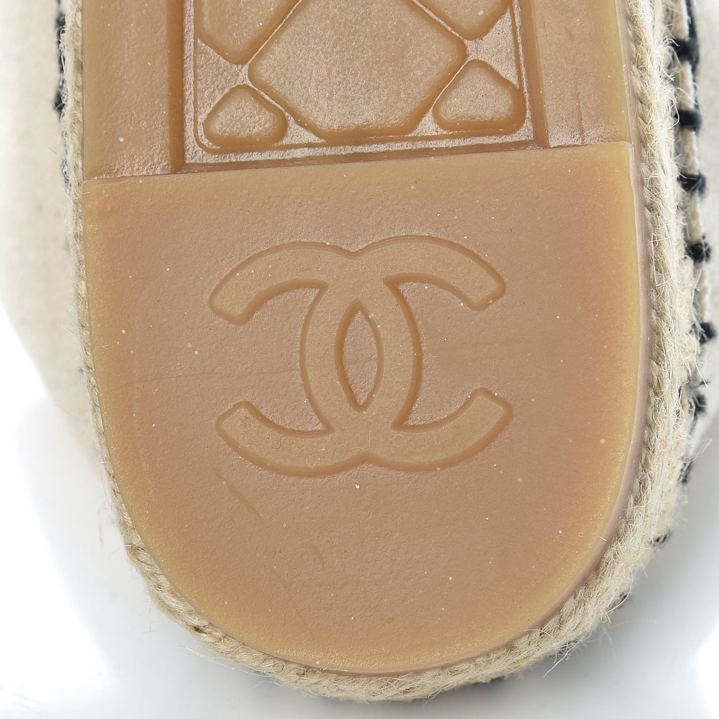 Fabric Biarritz CC Espadrilles 37 Beige Black