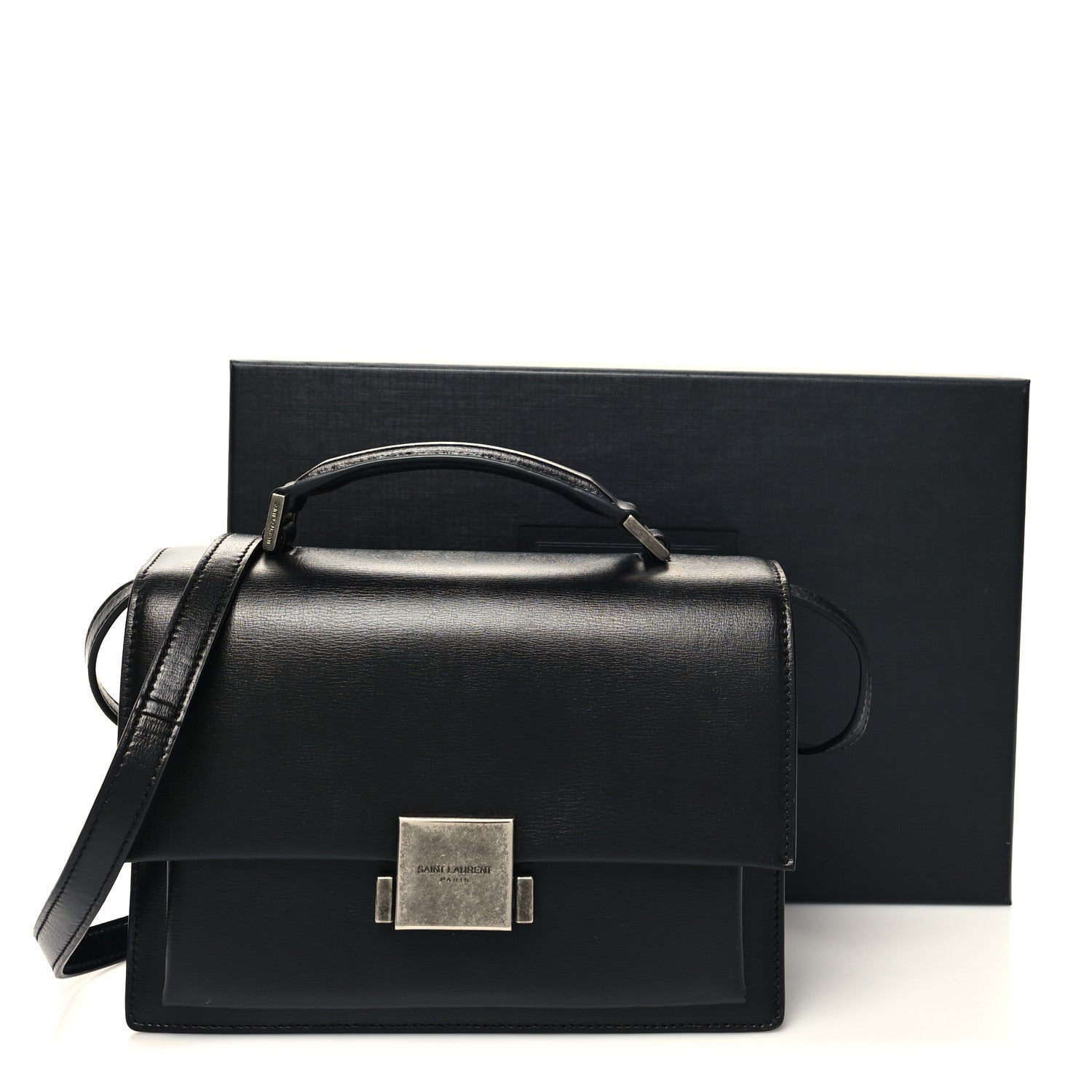 Saint Laurent Calfskin Medium Bellechasse Satchel Black 12 of 12