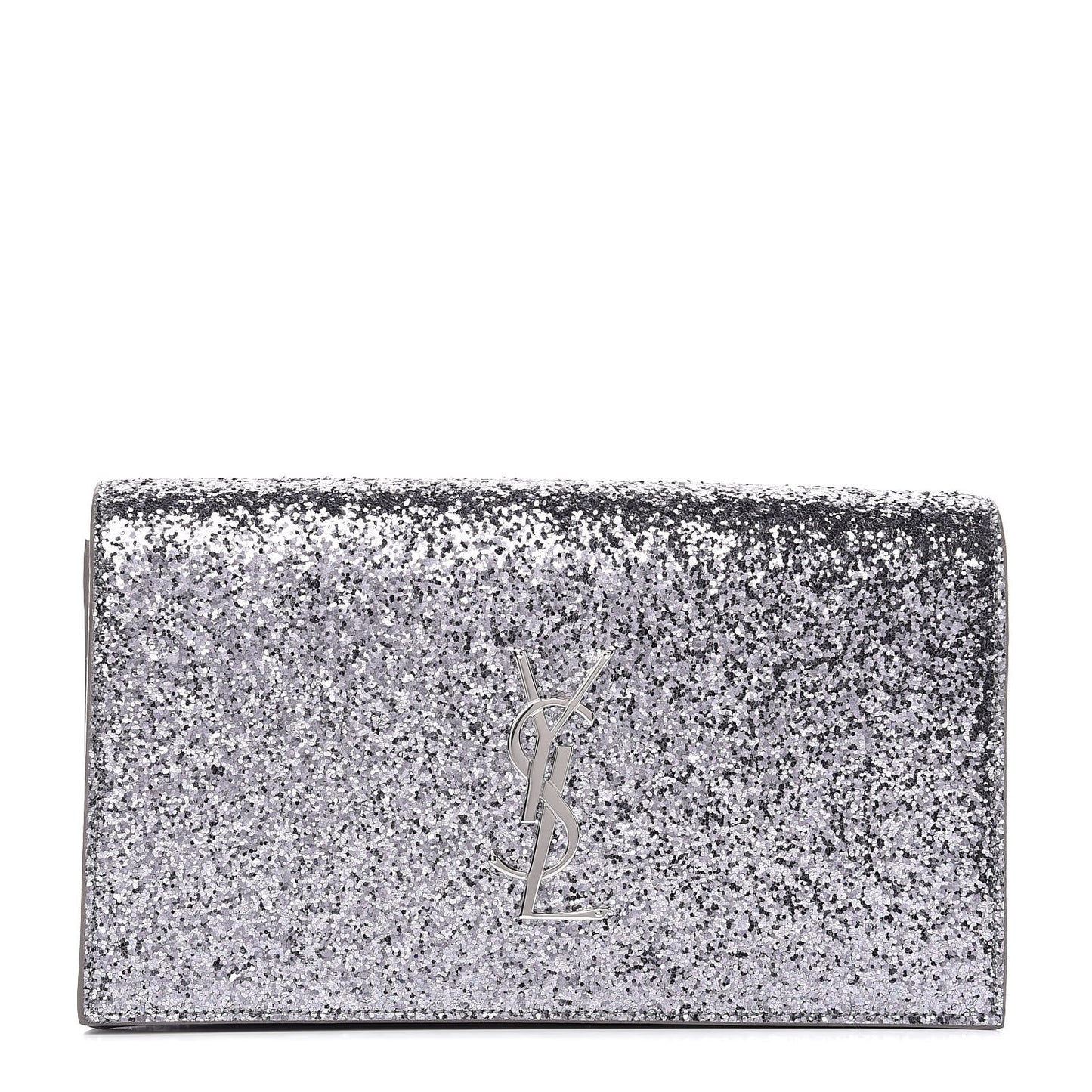 Glitter Classic Kate Monogram Clutch Sunset Grey