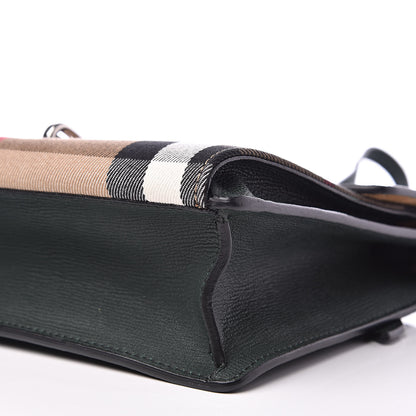 Burberry Derby Calfskin House Check Small Macken Crossbody Bag Dark Bottle Green 10 of 10