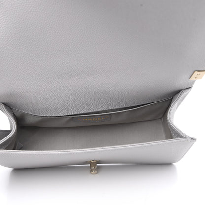 Chanel Caviar Quilted Medium Boy Flap Grey 5 of 10